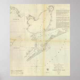 Affiche Baie de Galveston, le Texas