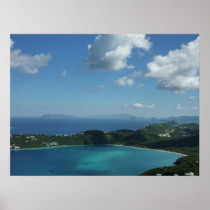 Affiche Baie de Magens, scene de l'île St Thomas Beautiful