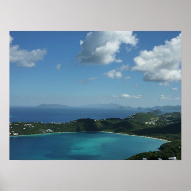 Affiche Baie de Magens, St. Thomas Belle Scène d'Île (Devant)