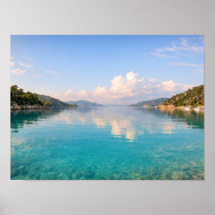 Affiche Baie de mer turquoise Crystal Clear Méditerranée