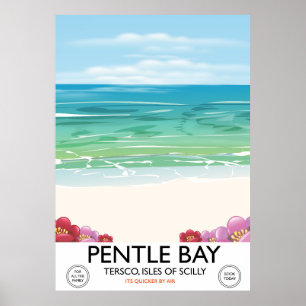 Affiche Baie de Pentle, Tresco, Îles des Sorlingues