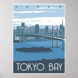 Affiche Baie de Tokyo en journée
