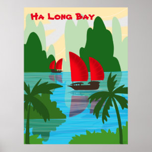 Affiche Baie d'Ha Long, Vietnam
