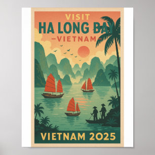 Affiche baie d'halong vietnam voyage 2026