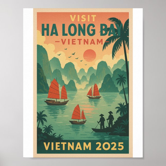 Affiche baie d'halong vietnam voyage 2026 (Devant)