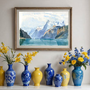 Affiche Baie d'Uri, Brunnen par John Sargent