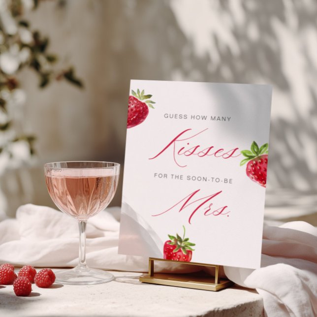 Affiche Baie en amour Baby Shower Devinez combien de baise (Créateur téléchargé)
