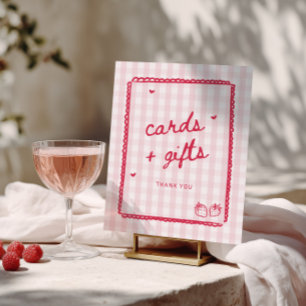 Affiche Baie en amour Cartes et cadeaux de fraise 