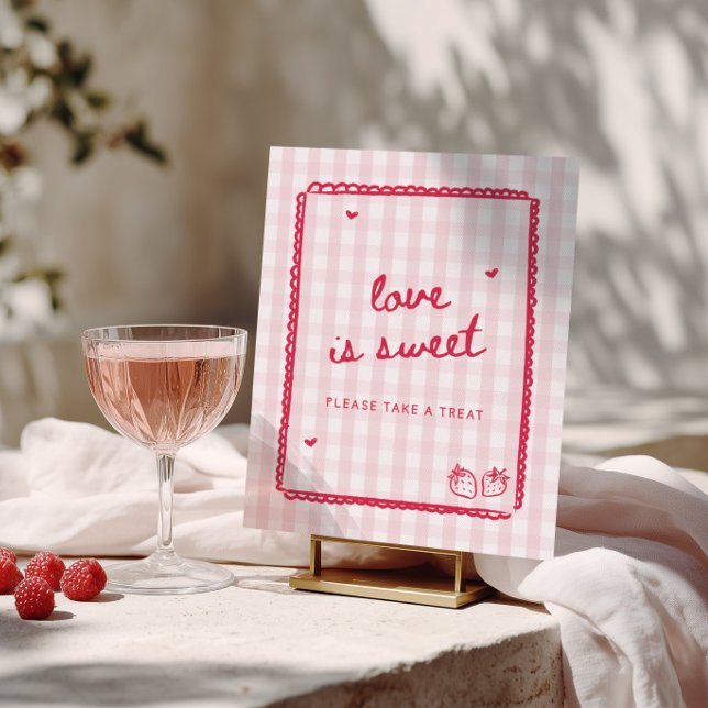 Affiche Baie en amour L'amour de la fraise est doux (Créateur téléchargé)