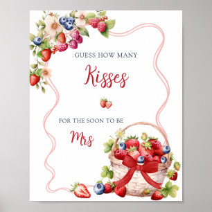 Affiche Baie Rouge Coquette en Amour Devinez Combien de Bi