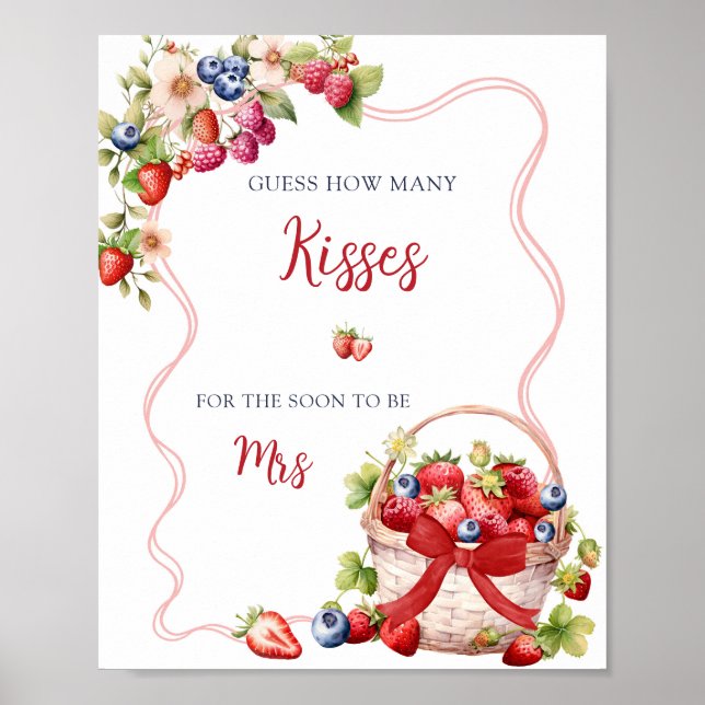 Affiche Baie Rouge Coquette en Amour Devinez Combien de Bi (Devant)