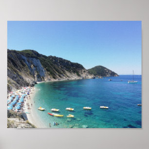 Affiche Baie turquoise sur la mer italienne - photographie