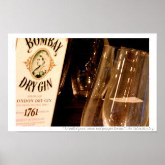 Affiche Baies à grains distillée et à genièvre