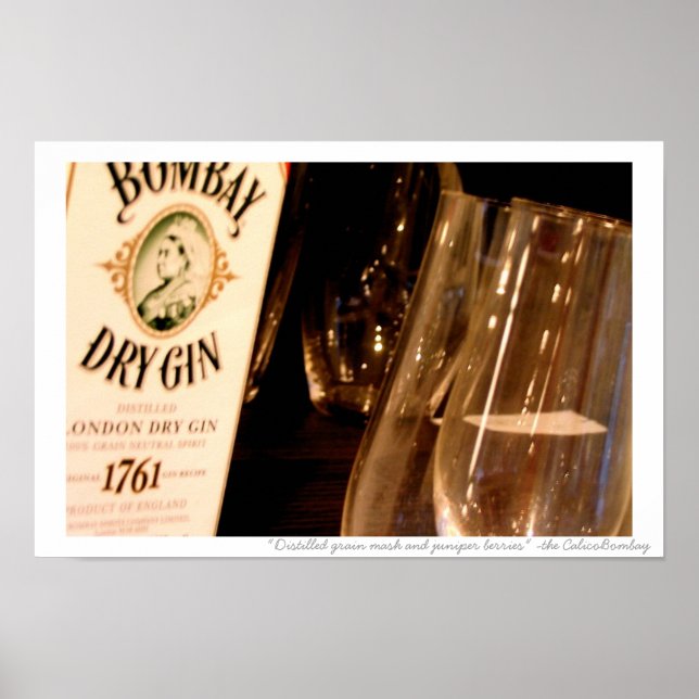 Affiche Baies à grains distillée et à genièvre (Devant)