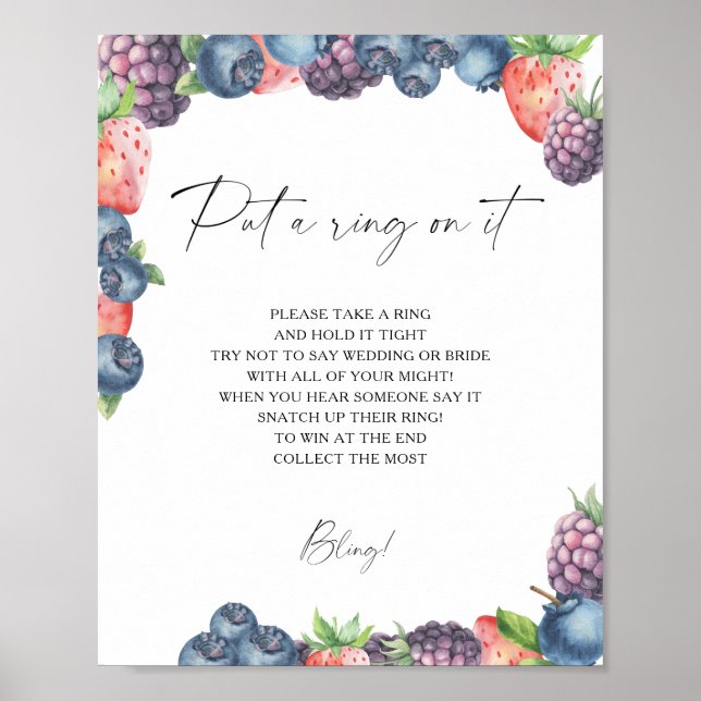 Affiche Baies - jeu de mariage de printemps (Devant)