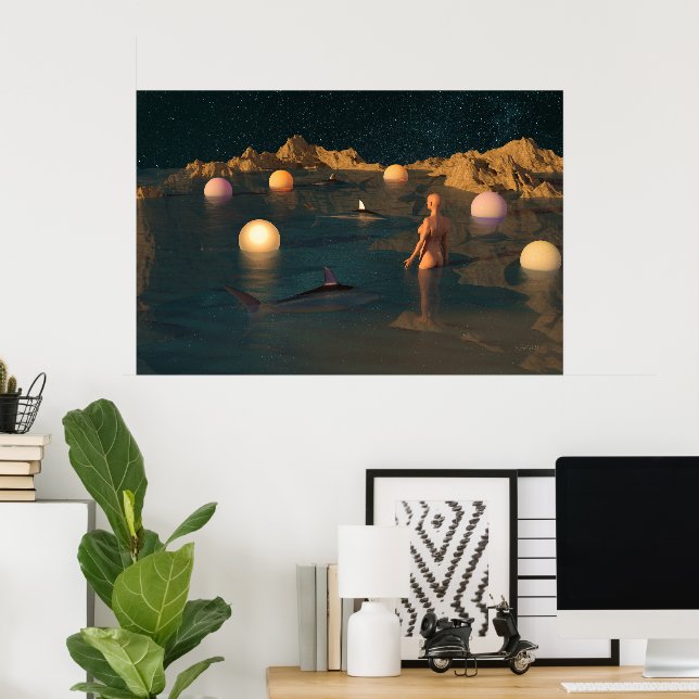 Affiche Baignade Nocturne (Bureau à domicile)