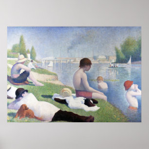 Affiche Baigneurs à Asnières peinture de Georges Seurat