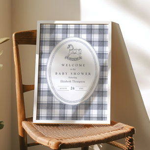 Affiche Baignoire à bascule vintage pour Baby Shower Prépa