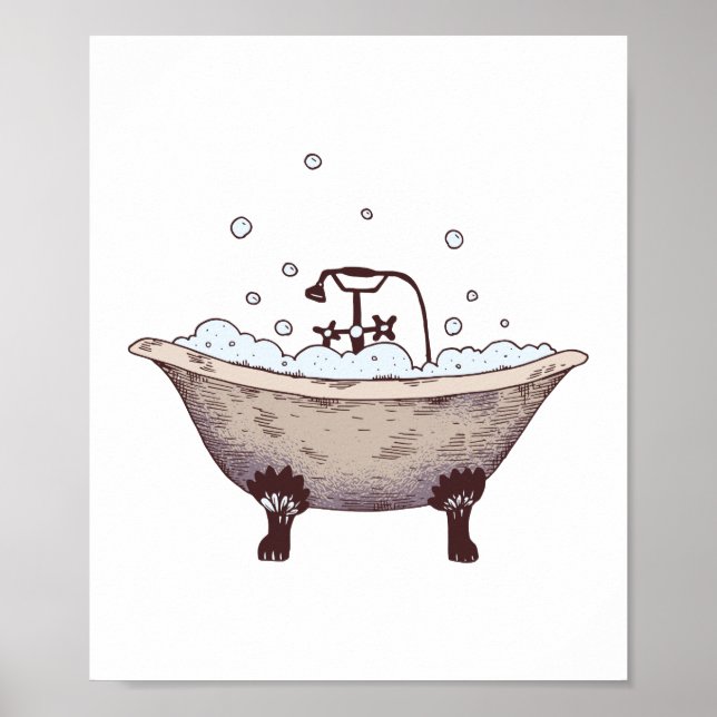 AFFICHE BAIGNOIRE EN PIED (Devant)
