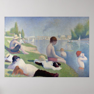Affiche Baignoires à Asnières - Georges Pierre Seurat