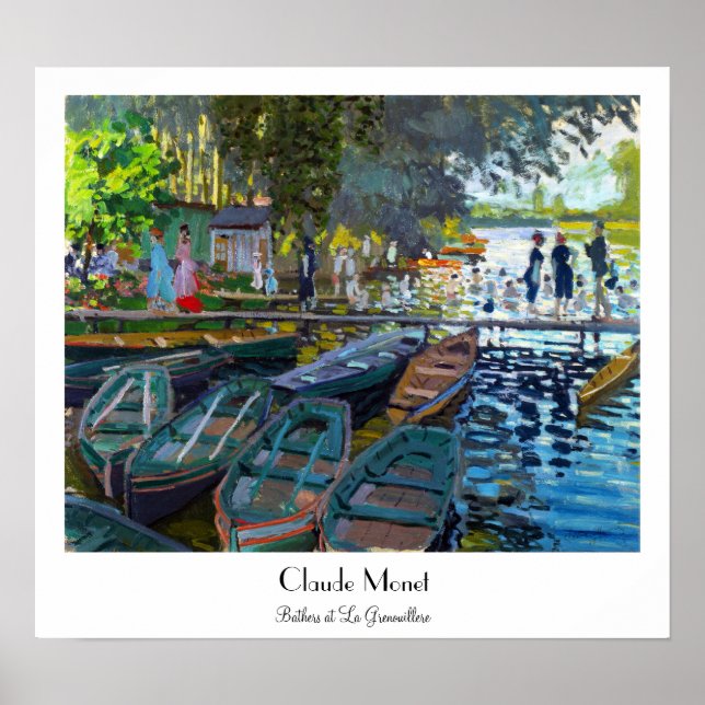Affiche Baignoires à La Grenouillere Claude Monet (Devant)