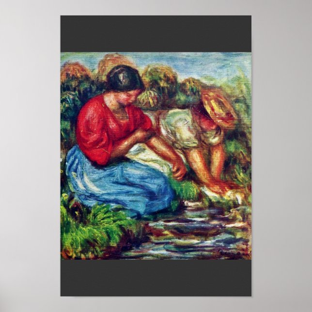 Affiche Baignoires De Pierre-Auguste Renoir (Meilleure Qua (Devant)