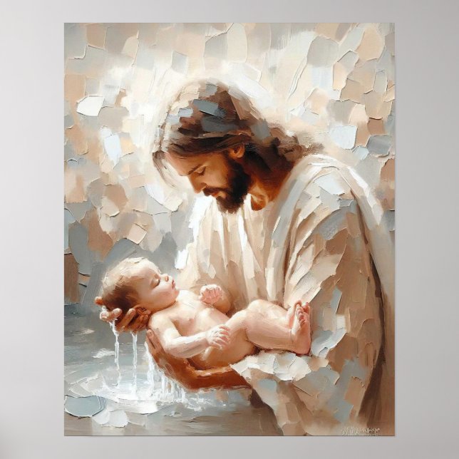 Affiche Bain dans l'amour, Art chrétien, Enfants en soins  (Devant)