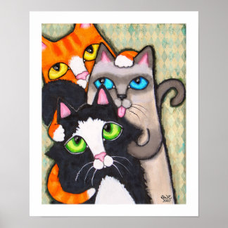 Affiche Bain de chat de Tuxedo