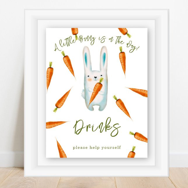 Affiche Bain de couleur bébé lapin mignon - Boissons (Créateur téléchargé)