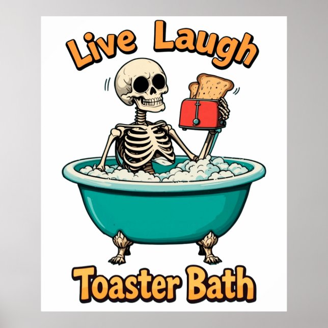 Affiche Bain de grille-pain, Vivre et rire (Devant)