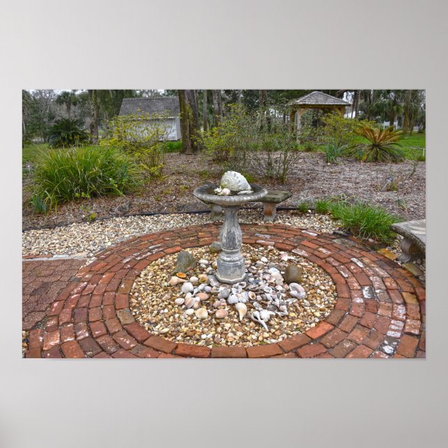 Affiche Bain d'oiseaux à la maison Orman, Apalachicola, Fl (Devant)