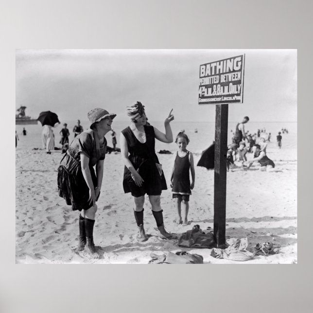 Affiche BAINS à LINCOLN PARK - CHICAGO 1919 (Devant)