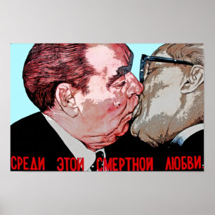 Affiche Baiser Brezhnev & Honecker, Galerie East Side, Ber