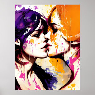 Affiche Baiser coloré