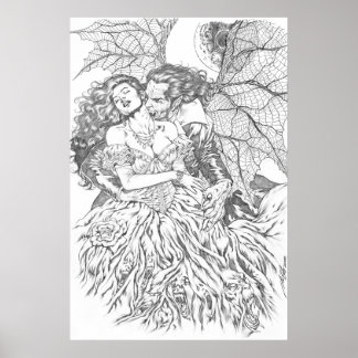 Affiche Baiser de Vampire par Al Rio - Vampire et Art fémi