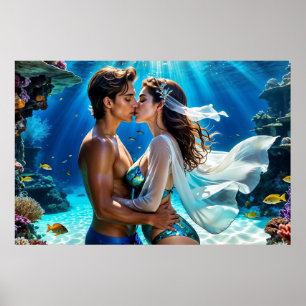 Affiche Baiser des amants sous-marins