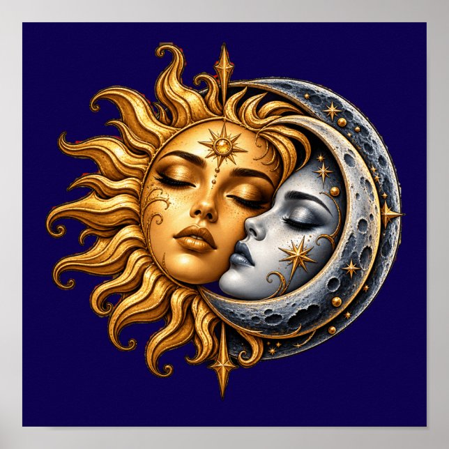 Affiche Baiser du Soleil et de la Lune Célestes -  (Devant)