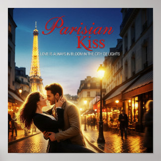Affiche Baiser parisien - Tour Eiffel Romance