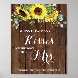 Affiche Baisers pour Mme Tournesols Jeu de Salle de Bain S
