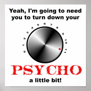 Affiche Baisse l'affiche de Psycho Funny