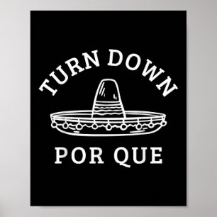 Affiche Baisse Por Que Funny Parti Mexicain Cinco De May