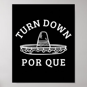 Affiche Baisse Por Que Funny Parti Mexicain Cinco De May