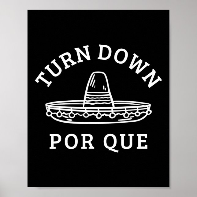 Affiche Baisse Por Que Funny Parti Mexicain Cinco De May (Devant)