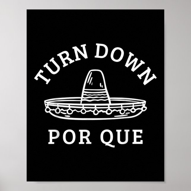 Affiche Baisse Por Que Funny Parti Mexicain Cinco De May (Devant)