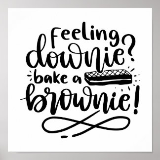 Affiche Bake a Brownie pour Baker cadeau