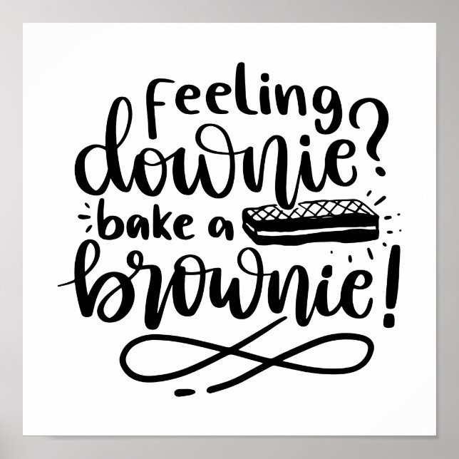 Affiche Bake a Brownie pour Baker cadeau (Devant)