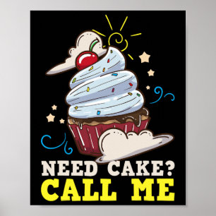 Affiche Baker Baking Cake Cupcake Cadeau