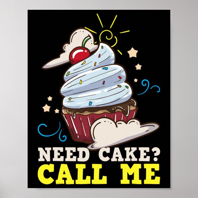 Affiche Baker Baking Cake Cupcake Cadeau (Devant)