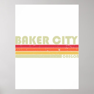 Affiche BAKER CITY OU OREGON Cadeau drôle de ville natale