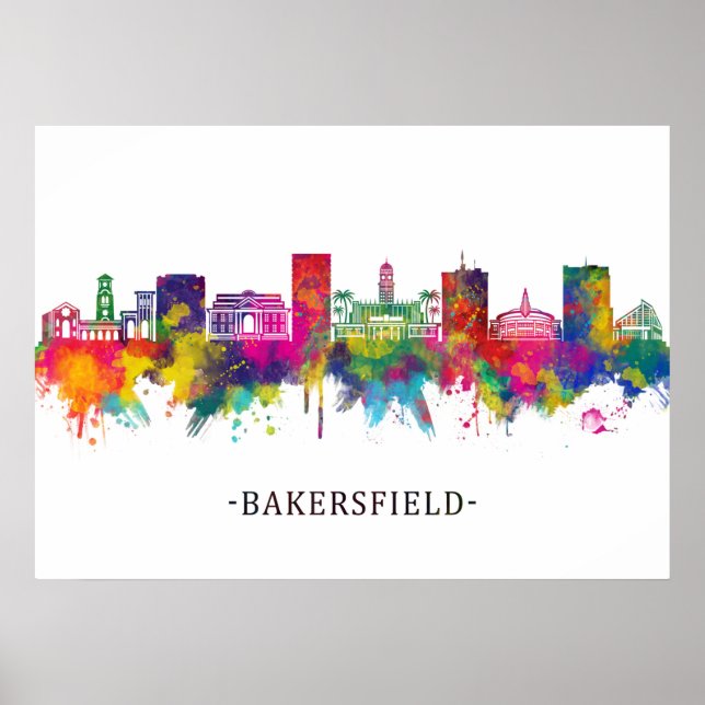Affiche Bakersfield California Skyline (Devant)